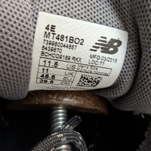 New Balance 481 V2 All Terrain Running Shoes Sz 11.5 4E Extra Wide MY481B0O2 - Picture 7 of 8